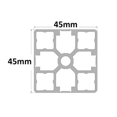 10-4545S4-0-72IN MODULAR SOLUTIONS EXTRUDED PROFILE 45MM X 45MM SMOOTH SIDES TEAR AWAY, CUT TO THE LENGTH OF 72 INCH